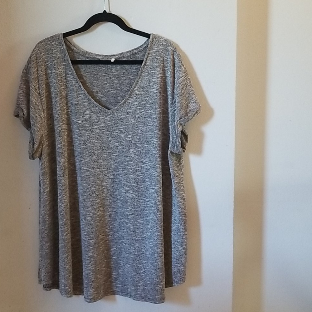 Grey V-neck Shirt - Picture 1 of 3